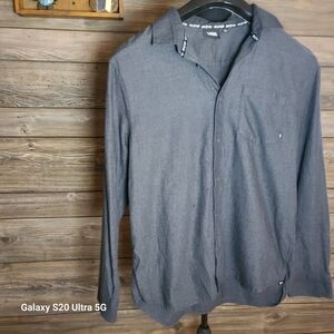 Vans Men's Charcoal Button Down Shirt